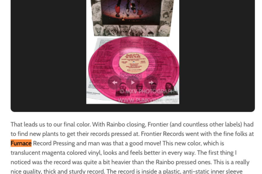 Suicidal Tendencies Vinyl Review